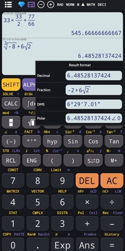 Scientific calculator plus 991 APK - screenshot 3