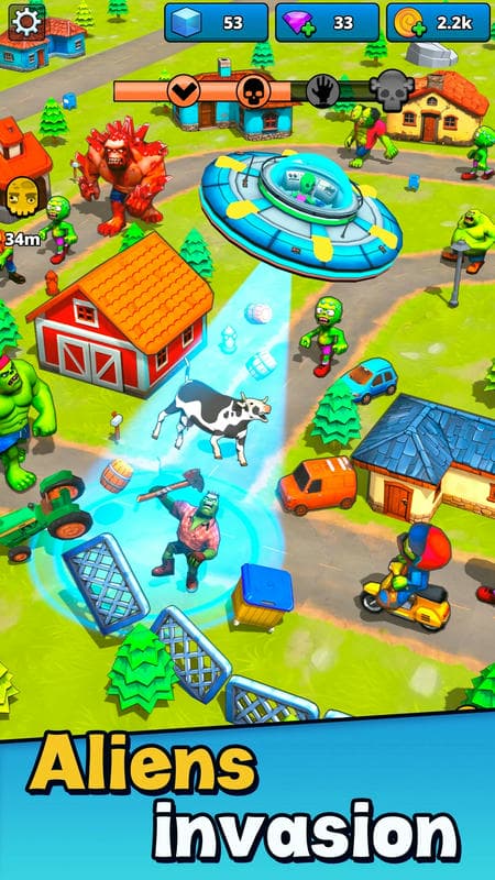 Aliens vs Zombies Invasion APK - screenshot 2