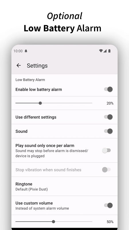 Full Battery Charge Alarm - screenshot 3