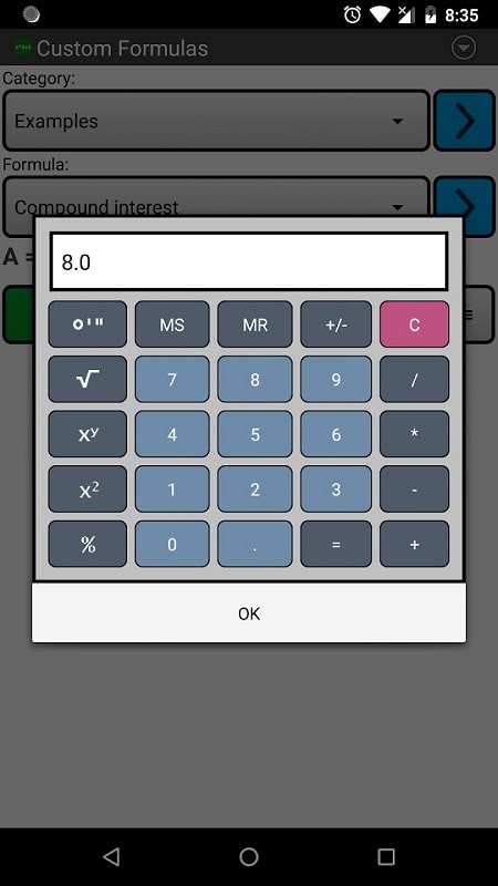 Custom Formulas APK - screenshot 1