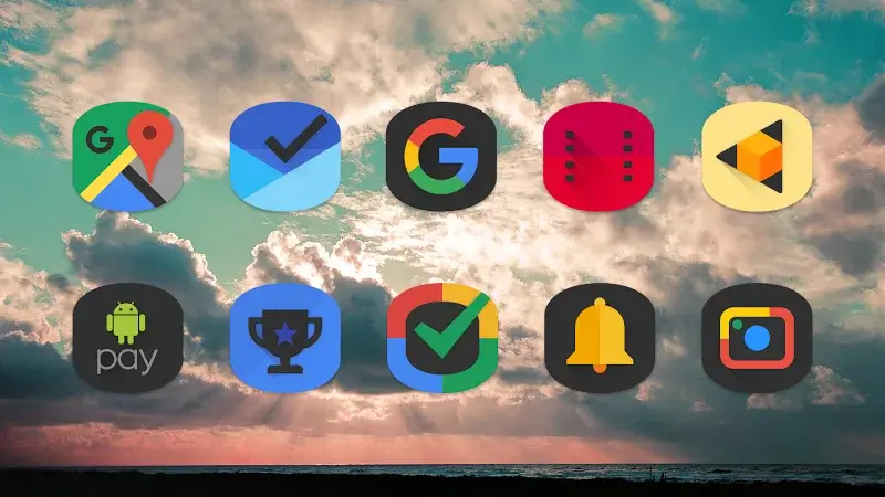 Black Cylinder Icon Pack - screenshot 1