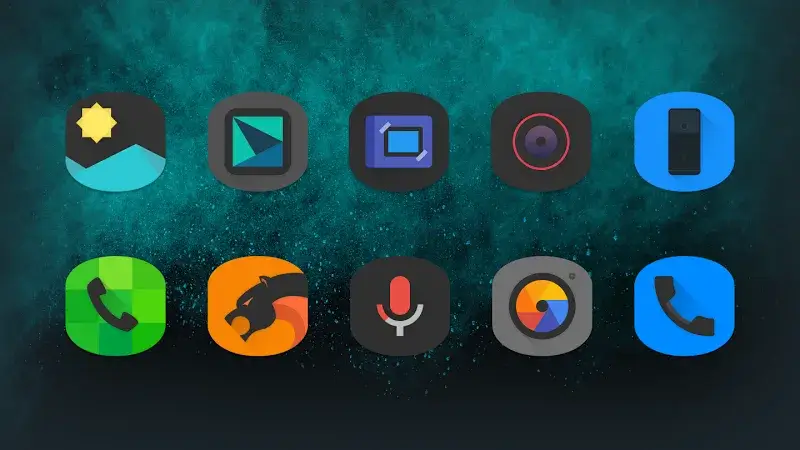 Black Cylinder Icon Pack - screenshot 2