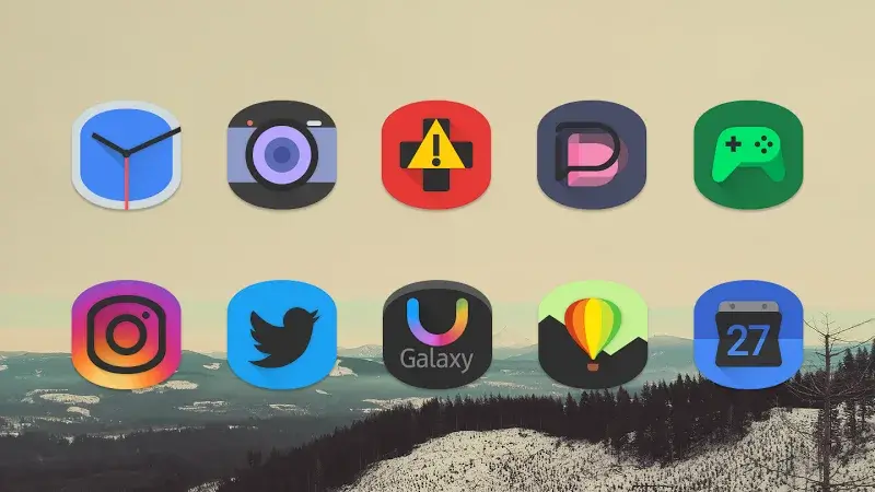 Black Cylinder Icon Pack - screenshot 3