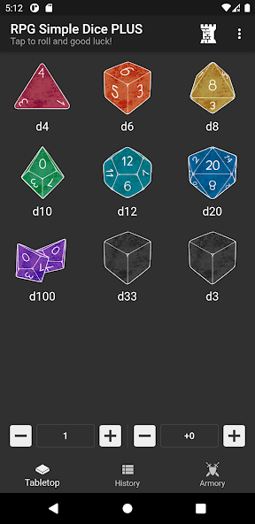 RPG Simple Dice PLUS - screenshot 1