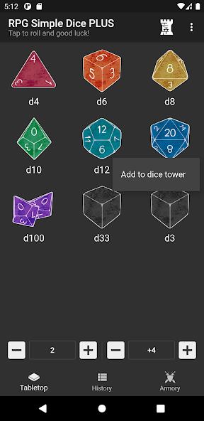RPG Simple Dice PLUS - screenshot 4