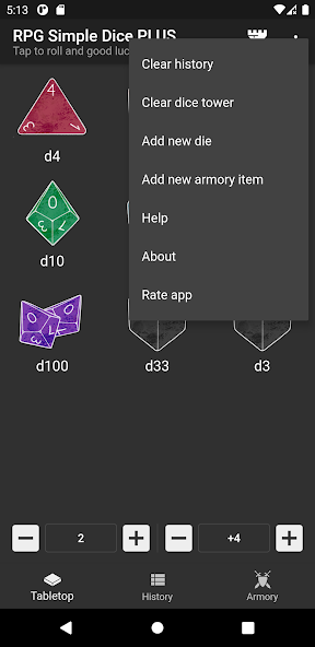 RPG Simple Dice PLUS - screenshot 5