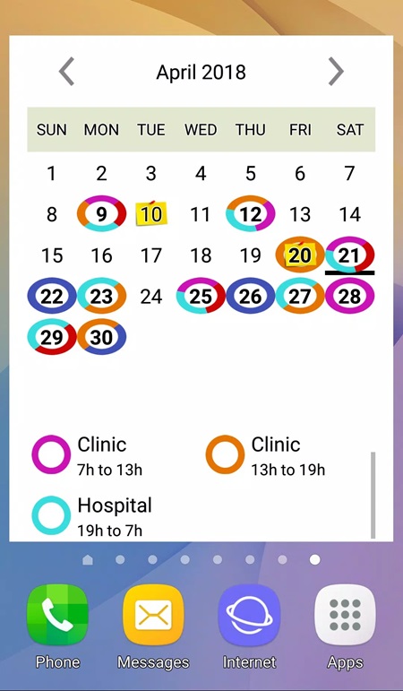 Easy work scheduling APK - screenshot 1