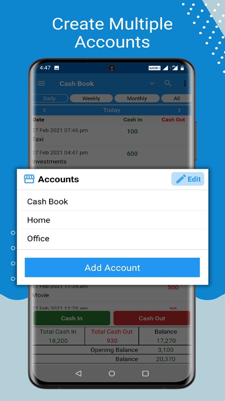 Cash Book- expense manager APK - screenshot 3