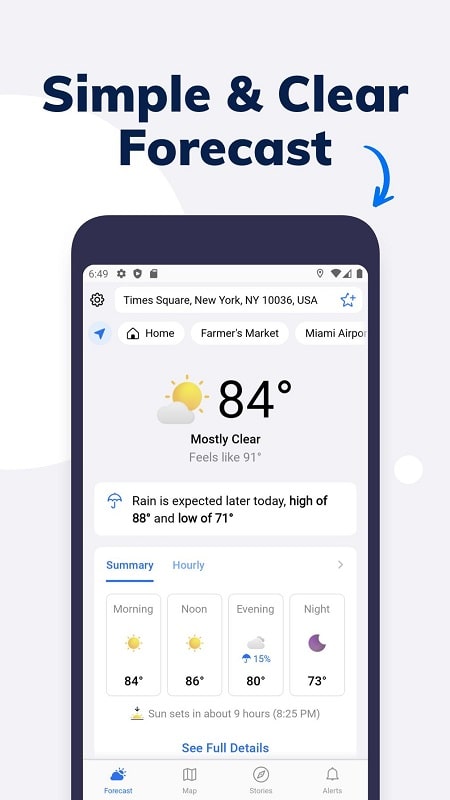 Tomorrow.io Weather Forecast APK - screenshot 1