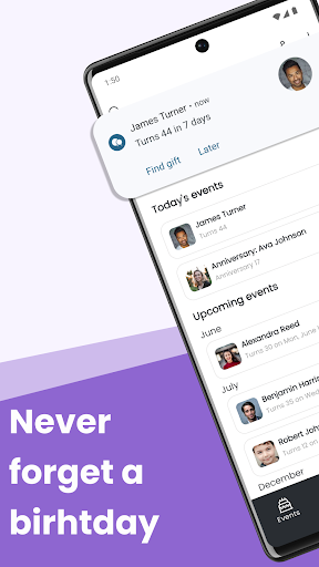 Birthday Calendar & Reminder - screenshot 1