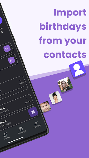 Birthday Calendar & Reminder - screenshot 2