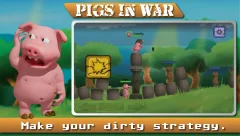 Angry Pigs In War Strategy offline Games - screenshot 1