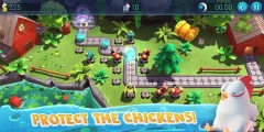 Defenchick TD - Chicken Tower Defence Offline - screenshot 1