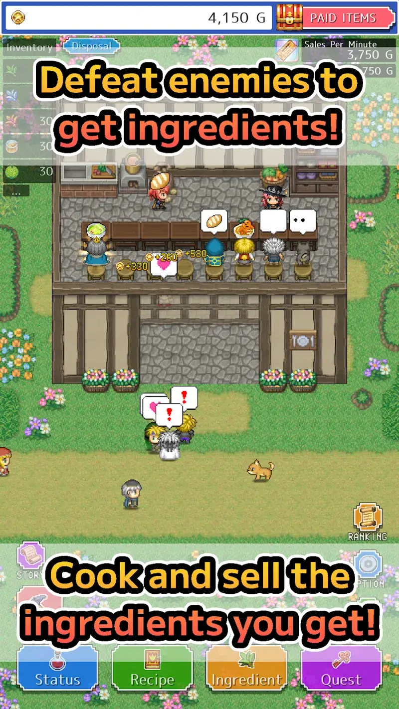 RPG Restaurant Idle Hack&amp;Slash - screenshot 1