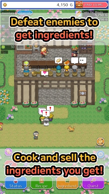 RPG Restaurant Idle Hack&amp;Slash APK - screenshot 4