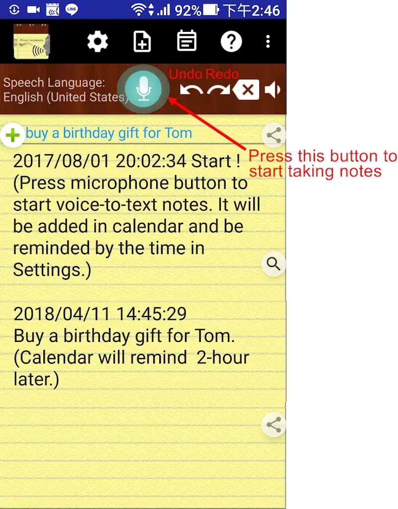 Voice Notes - screenshot 1