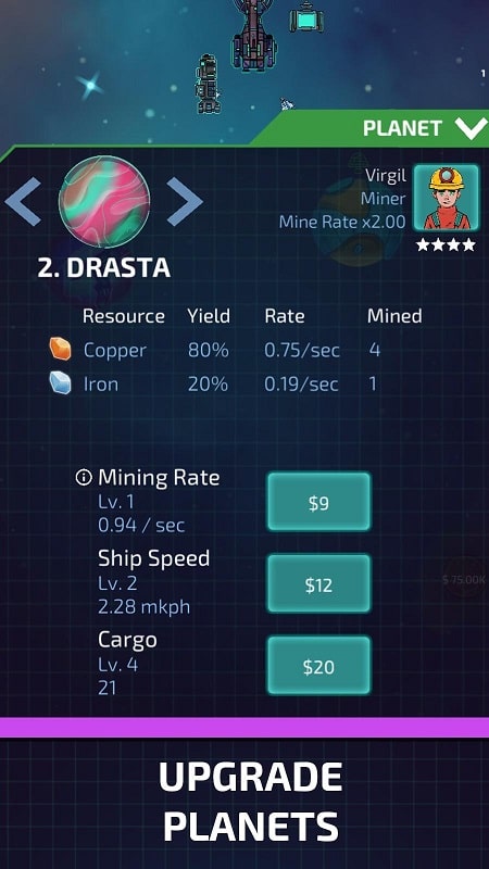 Idle Planet Miner APK - screenshot 2