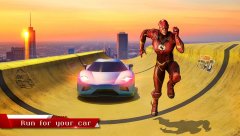 Super Speed Hero Mega Ramp Racing Stunts - screenshot 1