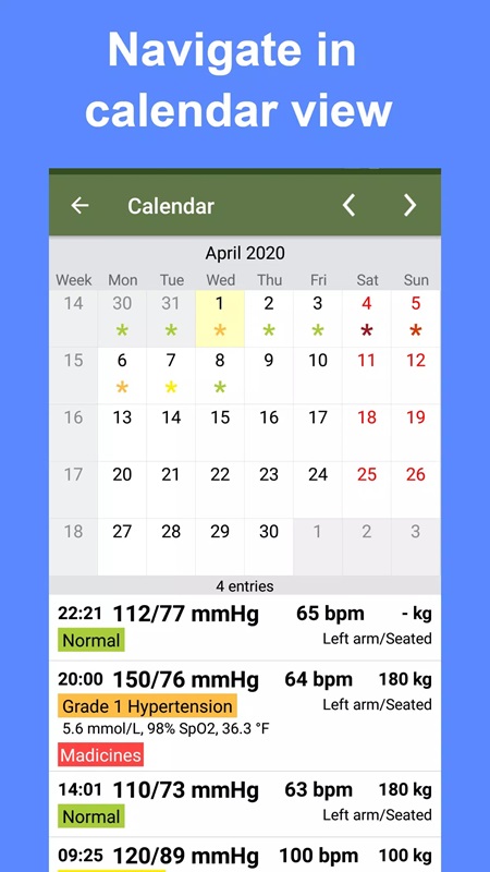 Blood Pressure Tracker APK - screenshot 2