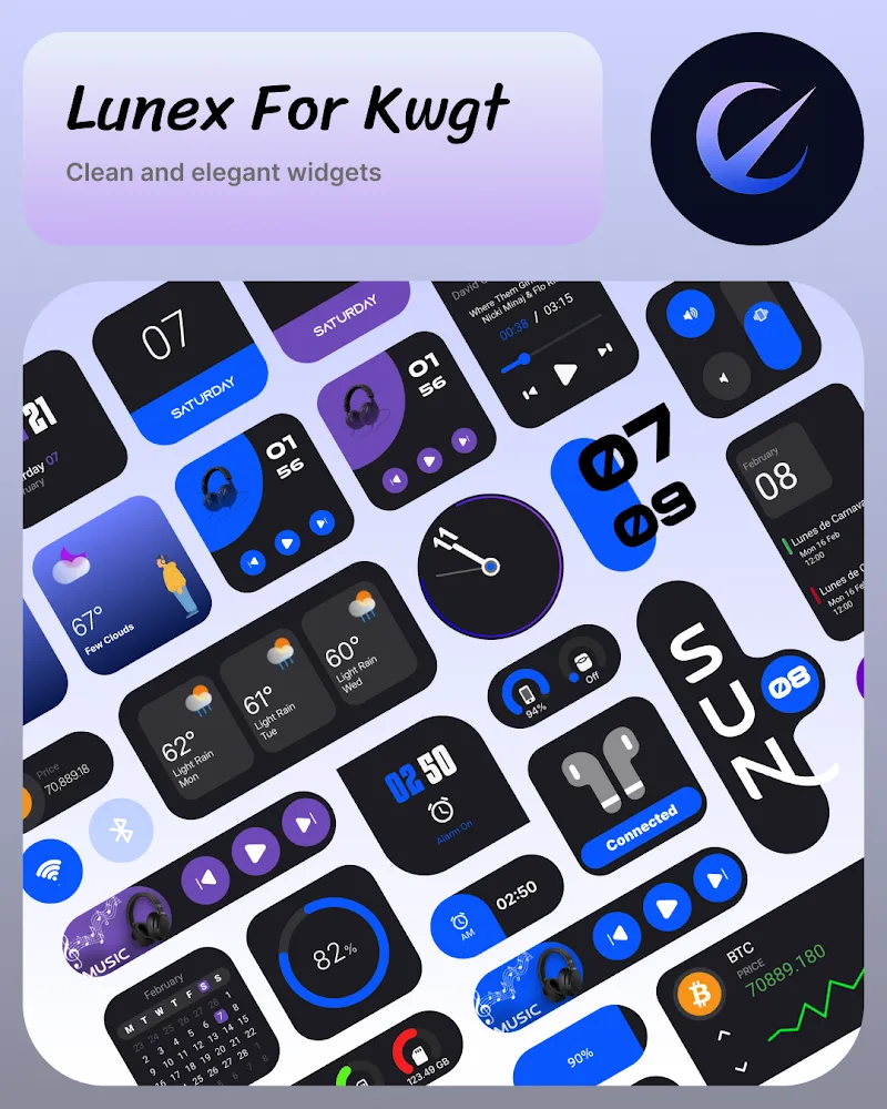 Lunex For Kwgt v1.1 APK (Full Version) - screenshot 1