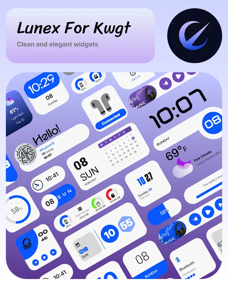 Lunex For Kwgt v1.1 APK (Full Version) - screenshot 2