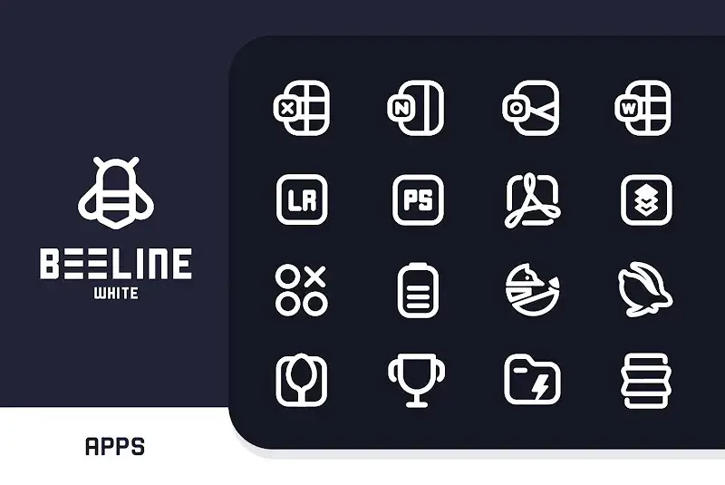 BeeLine White Iconpack v5.1 APK (Full Version) - screenshot 5