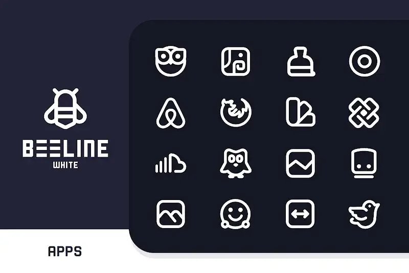 BeeLine White Iconpack v5.1 APK (Full Version) - screenshot 6