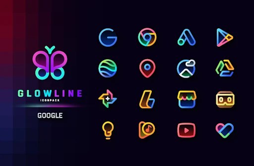 GlowLine Icon Pack - screenshot 4