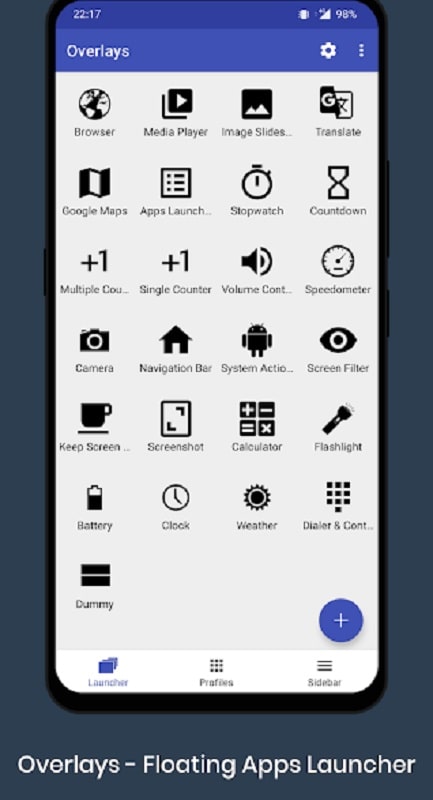 Overlays – Floating Launcher APK - screenshot 1