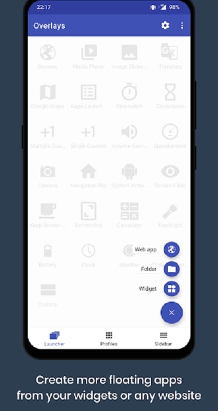 Overlays – Floating Launcher APK - screenshot 3