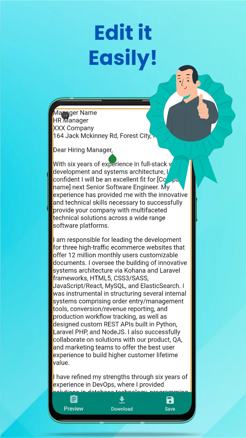 Cover Letter Maker for Resume - screenshot 4
