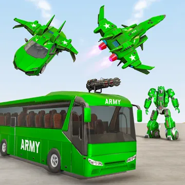 Army Bus Robot Car Game – Transforming robot games MOD APK icon