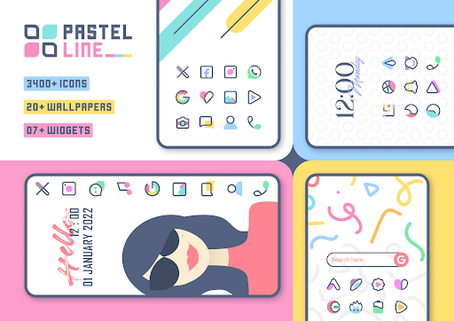 PastelLine IconPack - screenshot 1