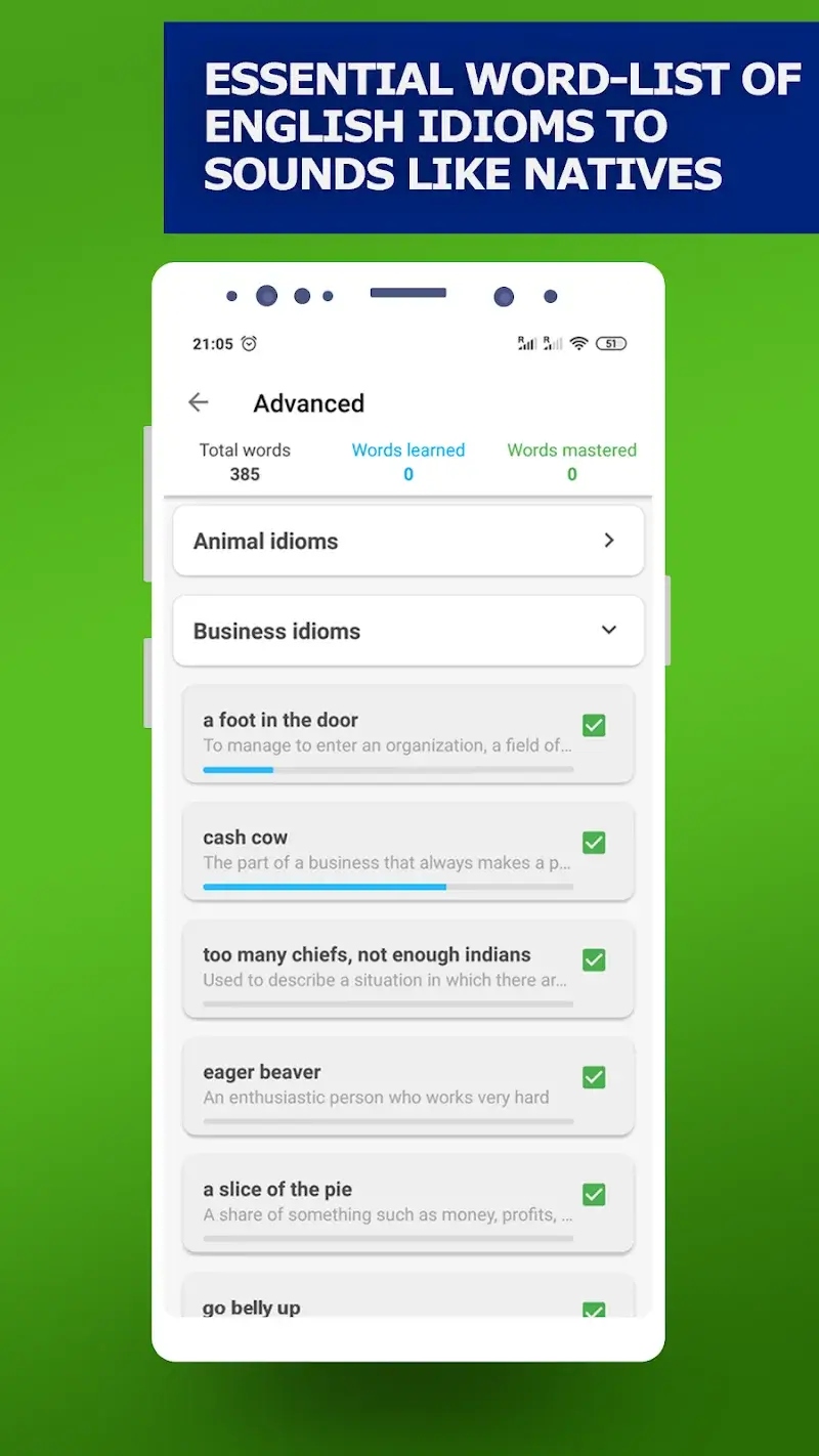 English Idioms & Slang Phrases - screenshot 3