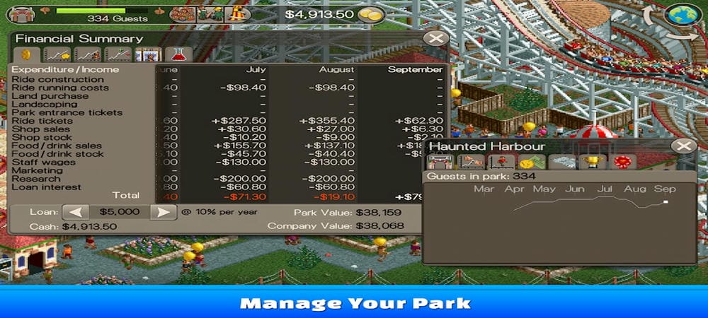 RollerCoaster Tycoon Classic APK - screenshot 2