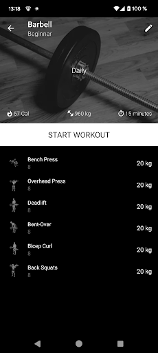 Barbell Workout at Home & Gym - screenshot 2