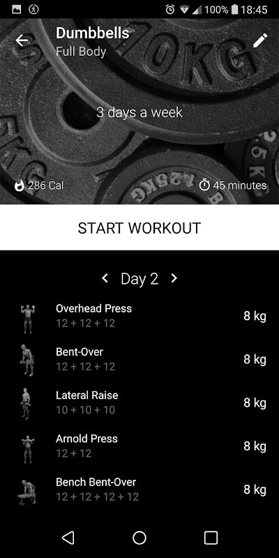 Dumbbell Home Workout APK - screenshot 4