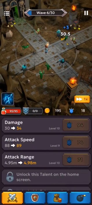 Idle Wizard Tower Defense RPG APK - screenshot 1