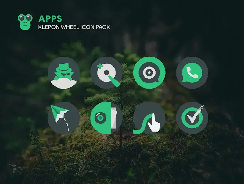Klepon Wheel Dark Icon Pack - screenshot 1