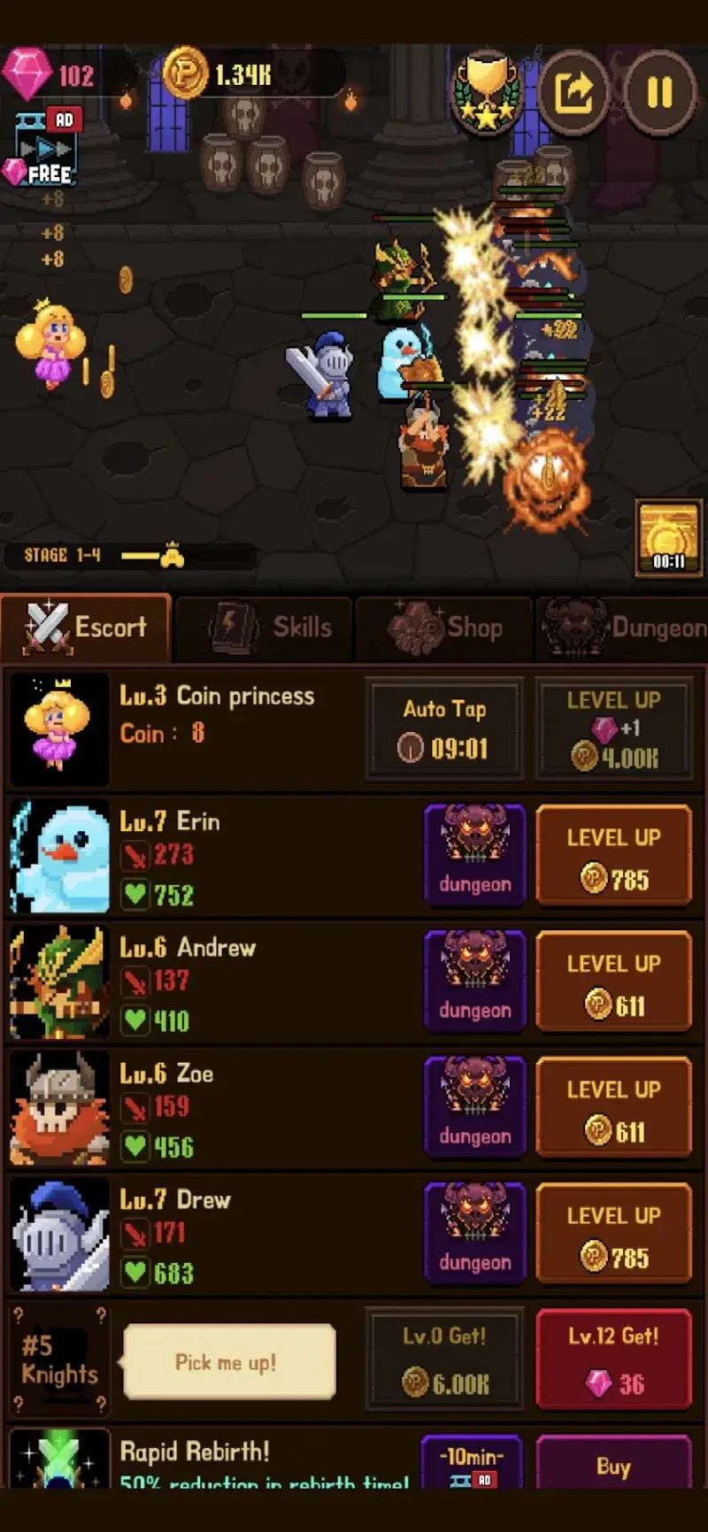 Coin Princess  Tap Retro RPG - screenshot 5