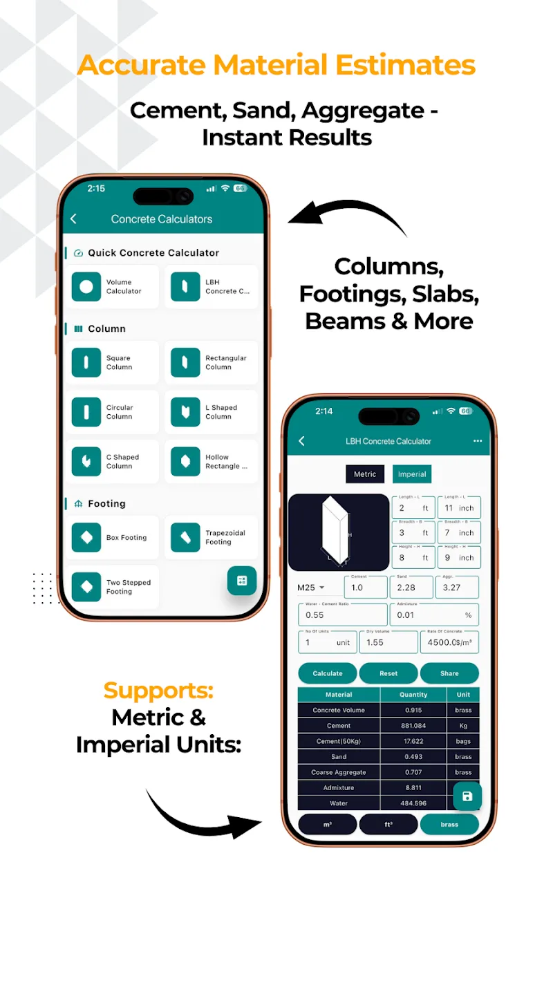 Construction Calculator A1 Pro - screenshot 3
