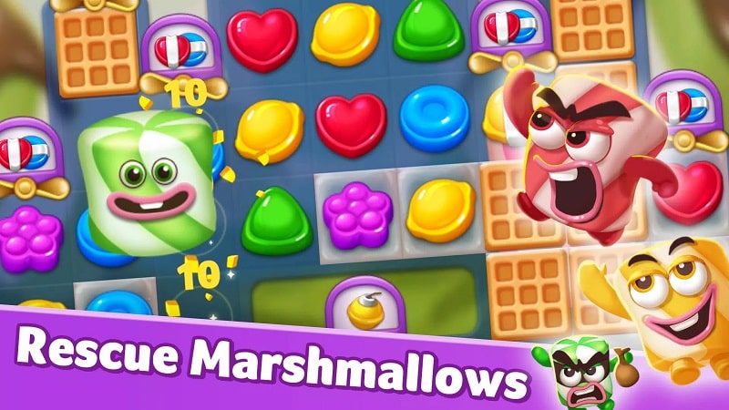 Lollipop &amp; Marshmallow Match3 APK - screenshot 3