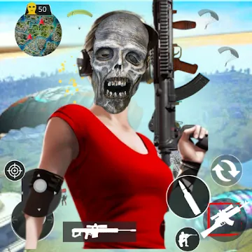 Free Zombie Shooting Strike 2021 clash Squad 1v4 MOD APK icon