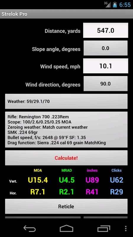 Strelok Pro APK - screenshot 1