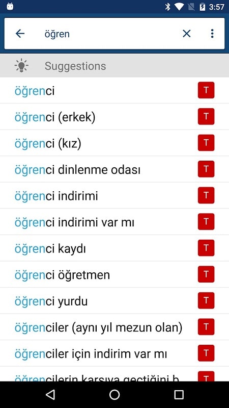 Turkish English Dictionary - screenshot 5