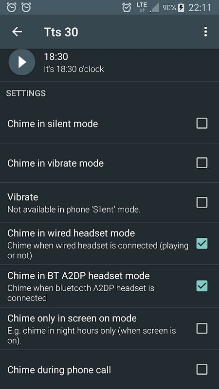 Hourly chime APK - screenshot 1