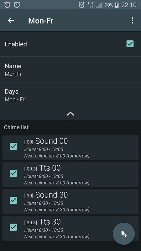 Hourly chime APK - screenshot 2