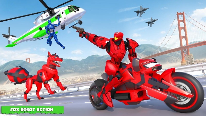Fox Robot Transform Bike Game APK - screenshot 3