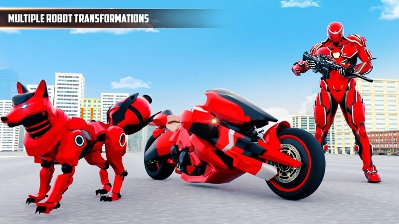 Fox Robot Transform Bike Game APK - screenshot 4