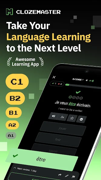 Clozemaster: learn words easy - screenshot 1